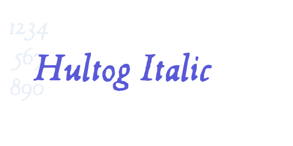 Hultog Italic font free