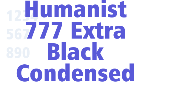 Humanist 777 Extra Black Condensed font free