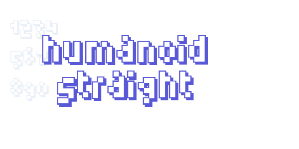 Humanoid straight font