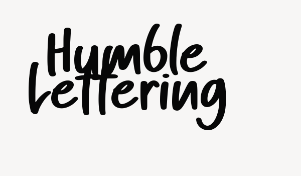 Humble Lettering Font