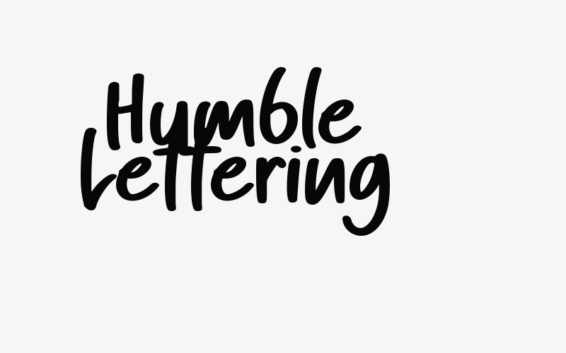 Humble Lettering Font