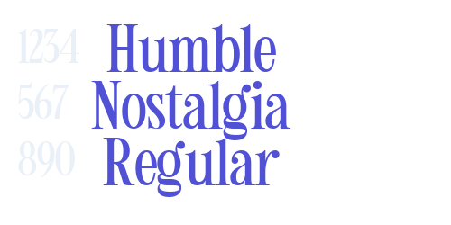 Humble Nostalgia Regular-font-download