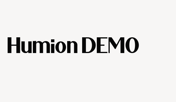 Humion DEMO Font