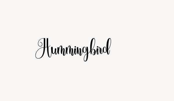 Hummingbird Font