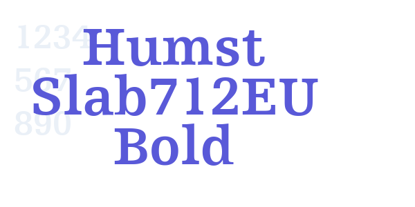 Humst Slab712EU Bold font free