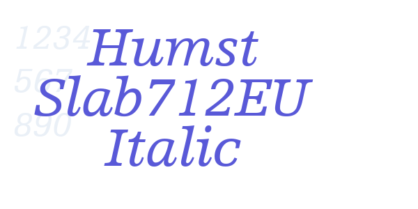 Humst Slab712EU Italic font free