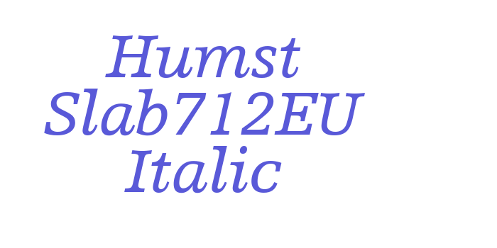 Humst Slab712EU Italic Font Download