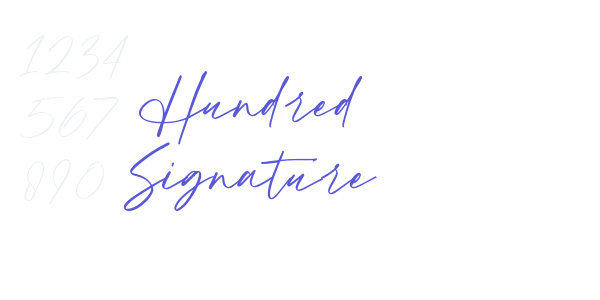 Hundred Signature font free