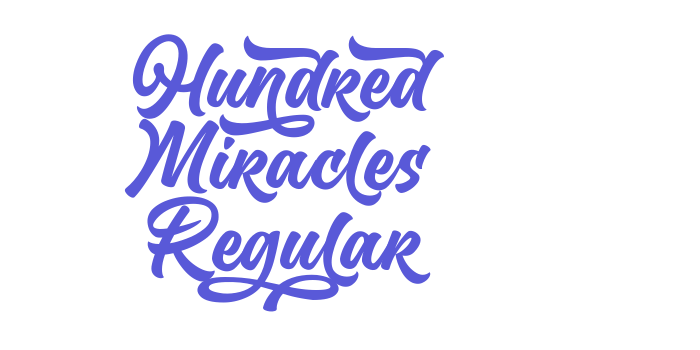 Hundred Miracles Regular Font Download