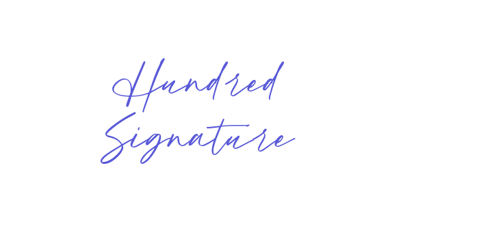 Hundred Signature Font Download