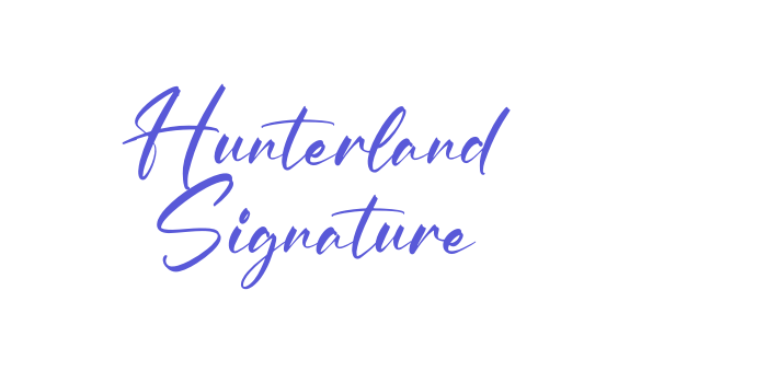 Hunterland Signature Font Download