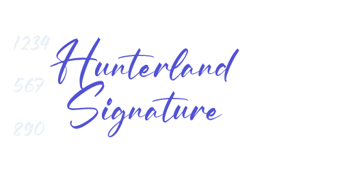 Hunterland Signature-font-download
