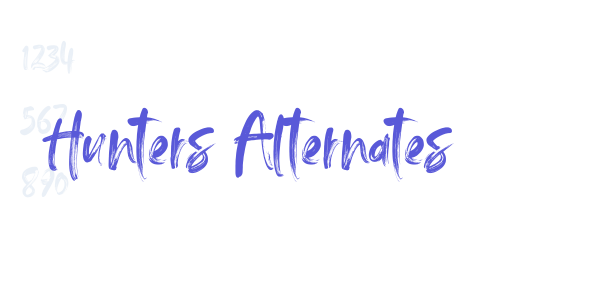 Hunters Alternates font free