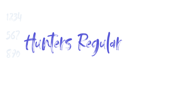 Hunters Regular font free