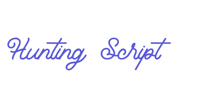 Hunting Script Font