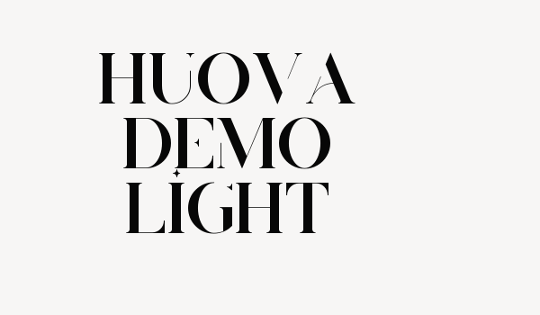 Huova Demo Light Font