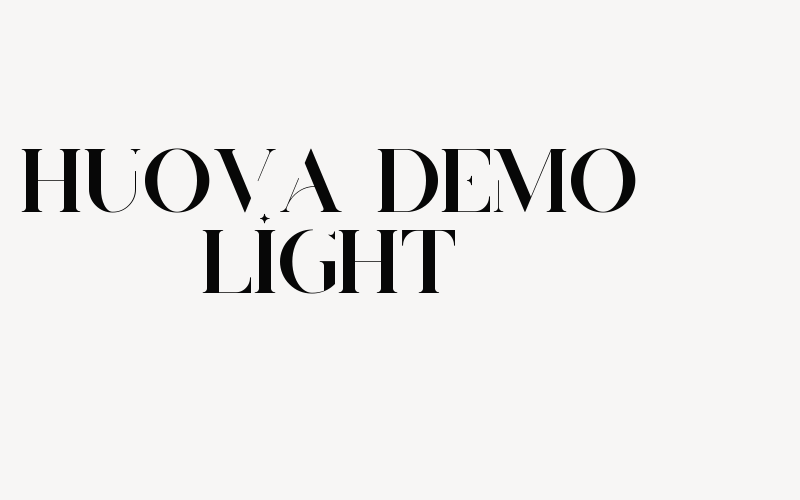 Huova Demo Light Font