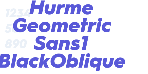 Hurme Geometric Sans1 BlackOblique font