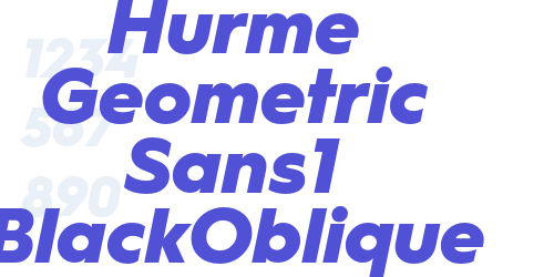 Hurme Geometric Sans1 BlackOblique-font-download