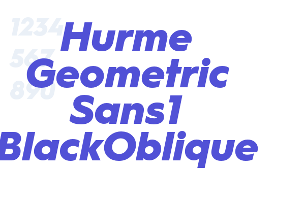 Hurme Geometric Sans1 BlackOblique
