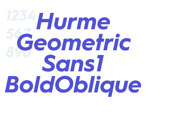 Hurme Geometric Sans1 BoldOblique