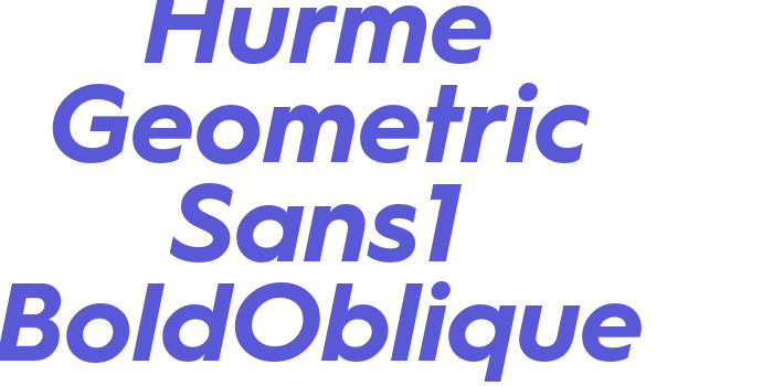 Hurme Geometric Sans1 BoldOblique Font