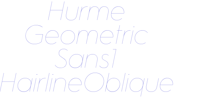 Hurme Geometric Sans1 HairlineOblique Font Download