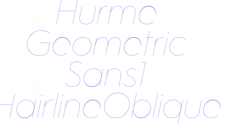 Hurme Geometric Sans1 HairlineOblique-font-download