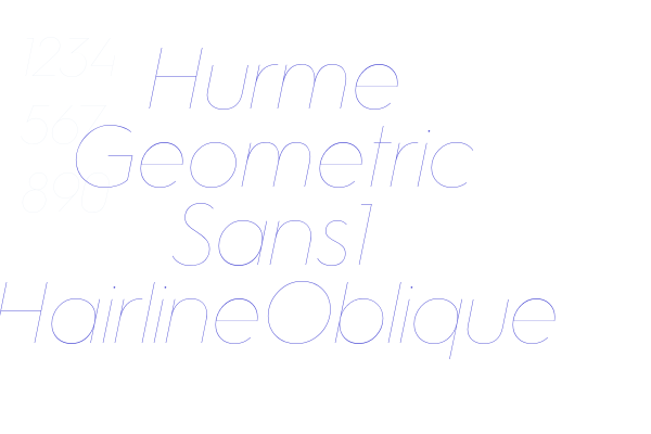 Hurme Geometric Sans1 HairlineOblique