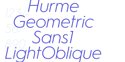 Hurme Geometric Sans1 LightOblique-font-download