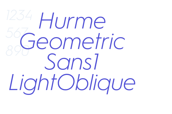 Hurme Geometric Sans1 LightOblique