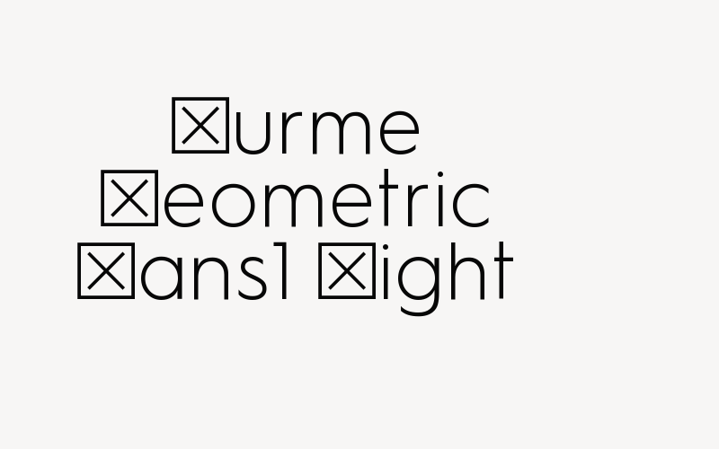 Hurme Geometric Sans1 Light Font