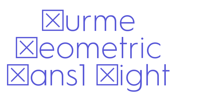 Hurme Geometric Sans1 Light Font