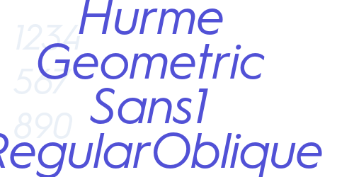 Hurme Geometric Sans1 RegularOblique-font-download