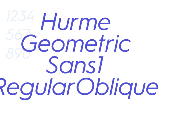 Hurme Geometric Sans1 RegularOblique