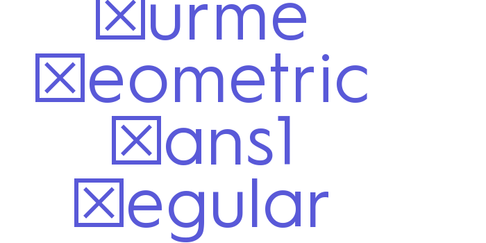 Hurme Geometric Sans1 Regular Font