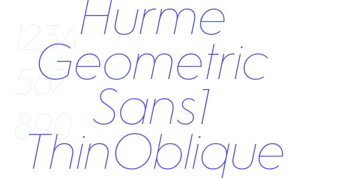 Hurme Geometric Sans1 ThinOblique-font-download