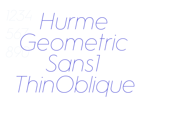 Hurme Geometric Sans1 ThinOblique