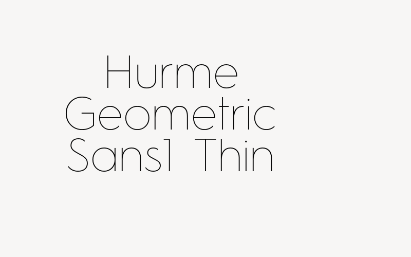 Hurme Geometric Sans1 Thin Font