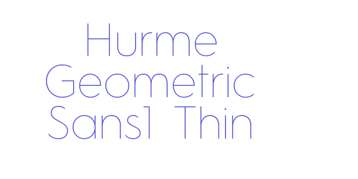 Hurme Geometric Sans1 Thin Font Download