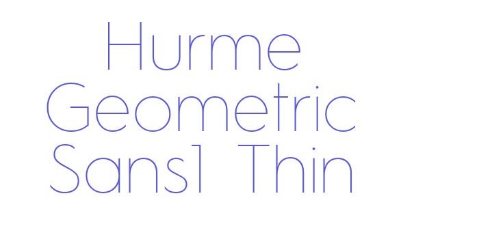 Hurme Geometric Sans1 Thin Font