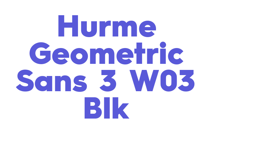 Hurme Geometric Sans 3 W03 Blk Font