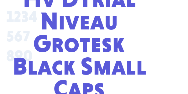 Hv DTrial Niveau Grotesk Black Small Caps font free