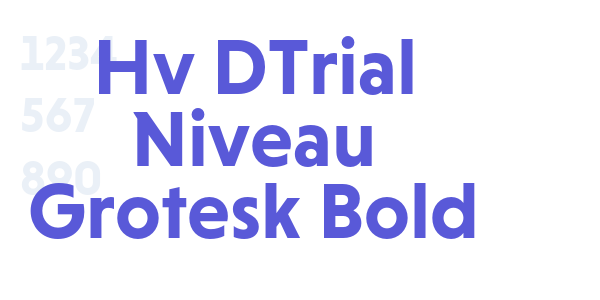 Hv DTrial Niveau Grotesk Bold font free