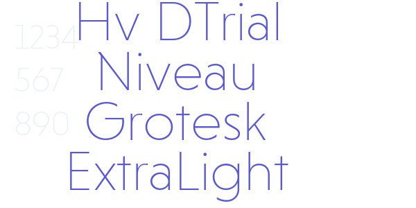 Hv DTrial Niveau Grotesk ExtraLight font free