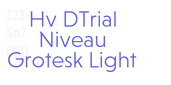 Hv DTrial Niveau Grotesk Light font free