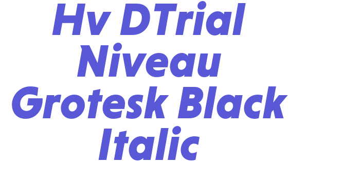 Download Hv DTrial Niveau Grotesk Black Italic Font