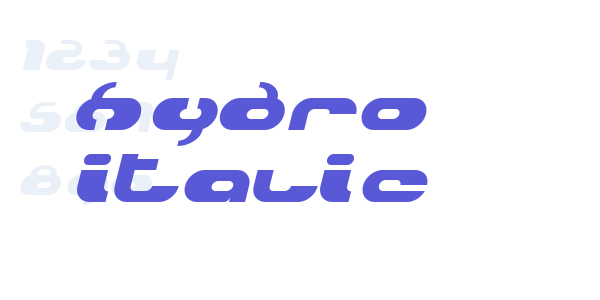 Hydro Italic font free