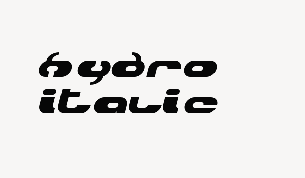 Hydro Italic Font