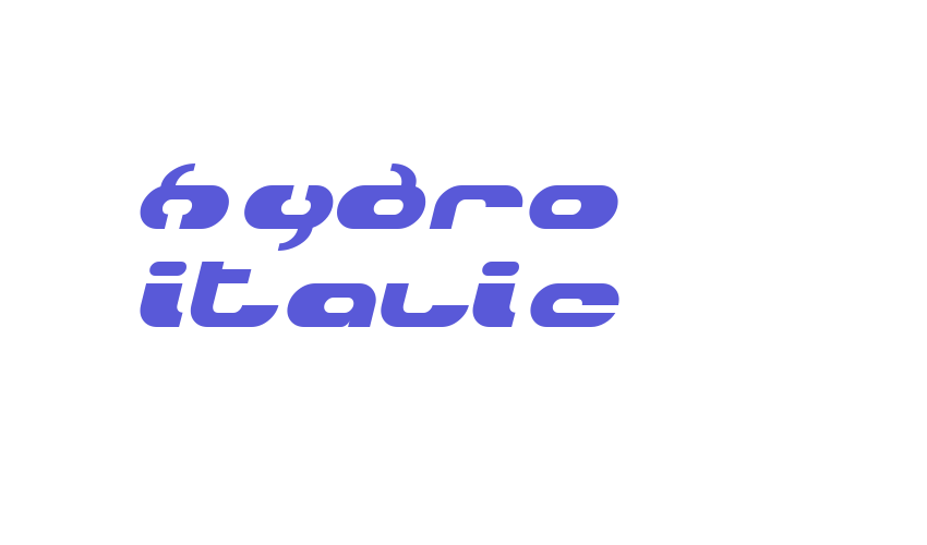 Hydro Italic Font